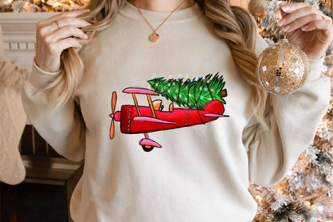 Plane Christmas Tree PNG Sublimation LAM HOANG THUY 