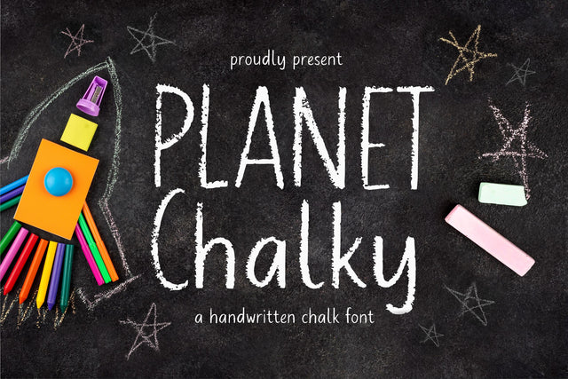 Planet Chalky Font Allouse.Studio 