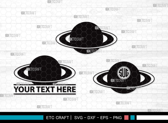 Planet Monogram SVG | Earth Svg | Globe Svg | Saturn Svg | Planet Clipart SVG ETC Craft 