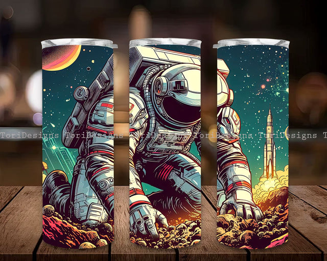 Planet Sublimation Design, Planet Galaxy 20 Oz Tumbler PNG, Space Planets Astronaut Tumbler Sublimation Design Sublimation ToriDesigns 