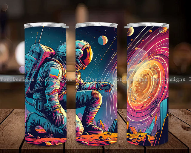 Planet Sublimation Design, Planet Galaxy 20 Oz Tumbler PNG, Space Planets Astronaut Tumbler Sublimation Design Sublimation ToriDesigns 