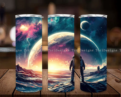Planet Sublimation Design, Planet Galaxy 20 Oz Tumbler PNG, Space Planets Astronaut Tumbler Sublimation Design Sublimation ToriDesigns 