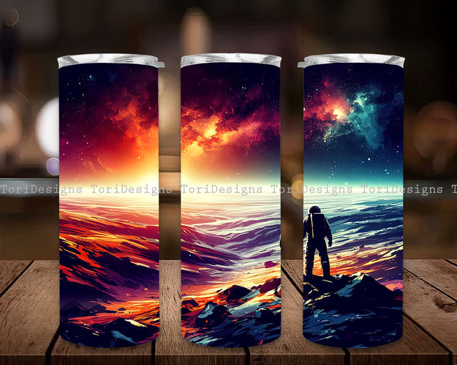 Planet Sublimation Design, Planet Galaxy 20 Oz Tumbler PNG, Space Planets Astronaut Tumbler Sublimation Design Sublimation ToriDesigns 