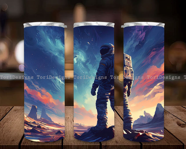 Planet Sublimation Design, Planet Galaxy 20 Oz Tumbler PNG, Space Planets Astronaut Tumbler Sublimation Design Sublimation ToriDesigns 