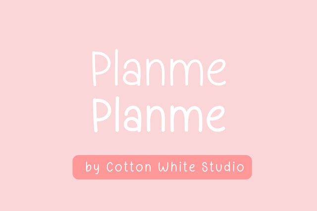 Planme Font Cotton White Studio 