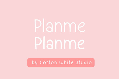 Planme Font Cotton White Studio 