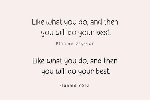 Planme Font Cotton White Studio 