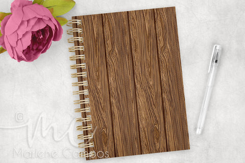 Planner Cover, Journal Cover, Notebook Cover, Classic wood Digital Pattern Marlene Campos 