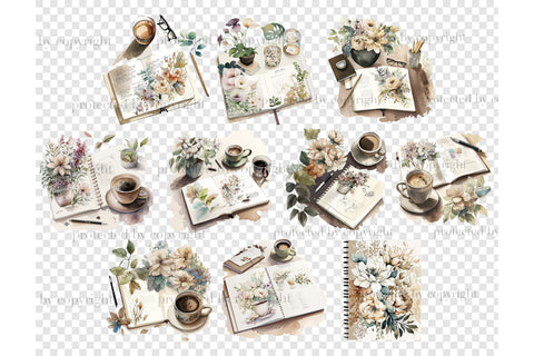 Planner Girl Clipart | Journaling Illustration Bundle SVG GlamArtZhanna 