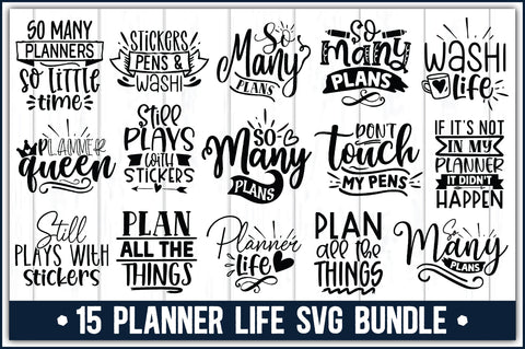 Planner Life SVG Bundle SVG Ariyan 