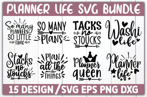 Planner Life SVG Bundle SVG Ariyan 