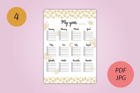 Planner Pages Set | A5 Printable Templates | Leafy Design Sublimation AnnaViolet_store 