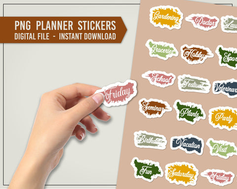 Planner stickers PNG SVG Boertiek 