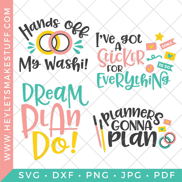 Planner SVG Bundle SVG Hey Let's Make Stuff 