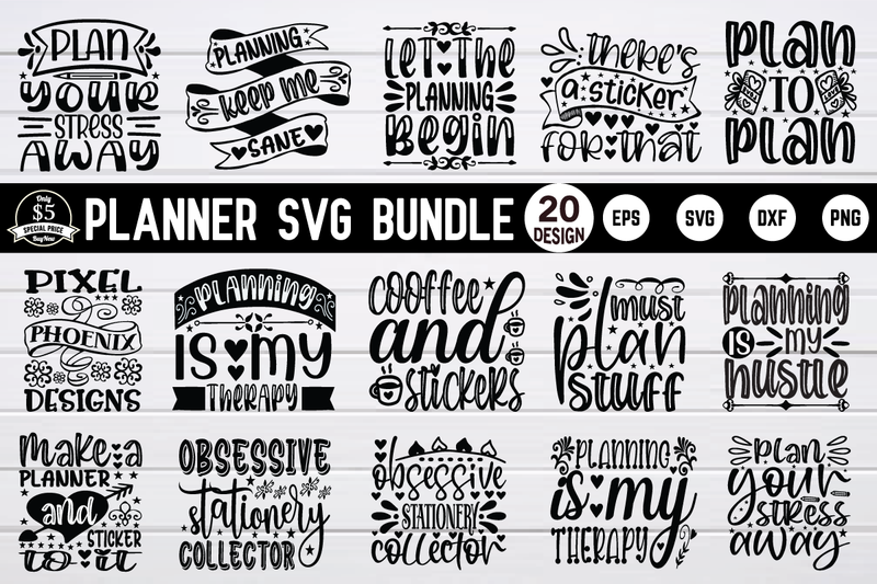 planner svg bundle vol 3 SVG buydesign 