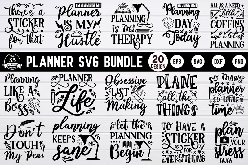 planner svg bundle vol 5 SVG buydesign 