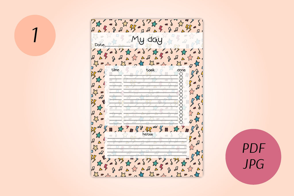 Planners Set | A4 A5 Printable Templates | Doodle Design - So Fontsy