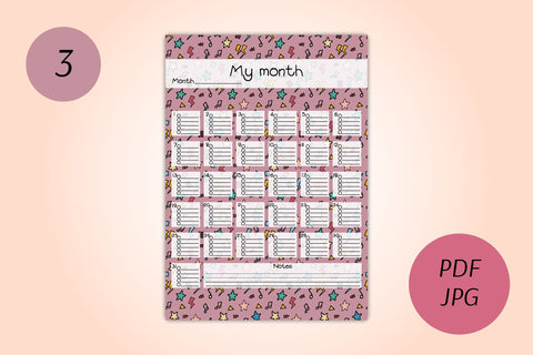 Planners Set | A4 A5 Printable Templates | Doodle Design Sublimation AnnaViolet_store 
