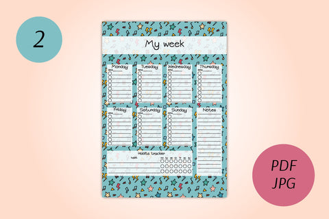 Planners Set | A4 A5 Printable Templates | Doodle Design Sublimation AnnaViolet_store 