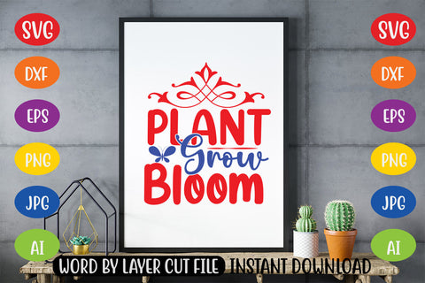 Plant Grow Bloom SVG CUT FILE SVG MStudio 