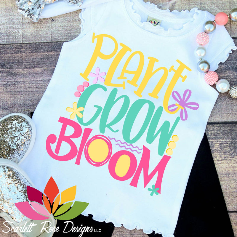 Plant Grow Bloom SVG Scarlett Rose Designs 