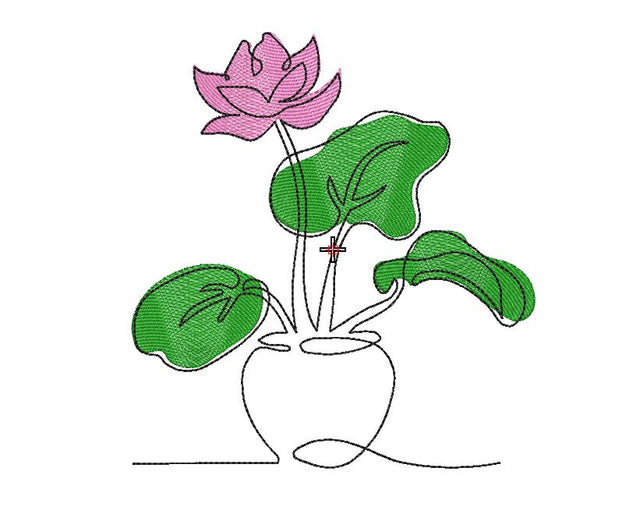 Plant in a pot 3 Machine Embroidery Design Embroidery/Applique DESIGNS Angie 