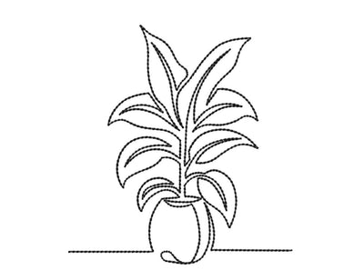 Plant in a pot #4 Machine Embroidery Design Embroidery/Applique DESIGNS Canada Embroidery 