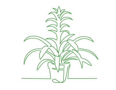 Plant in a Pot 8 Machine Embroidery Design Embroidery/Applique DESIGNS Angie 