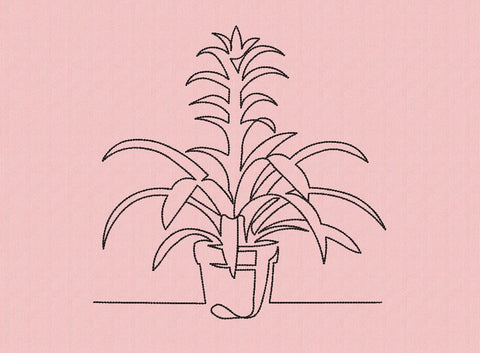 Plant in a Pot #8 Machine Embroidery Design Embroidery/Applique DESIGNS Canada Embroidery 