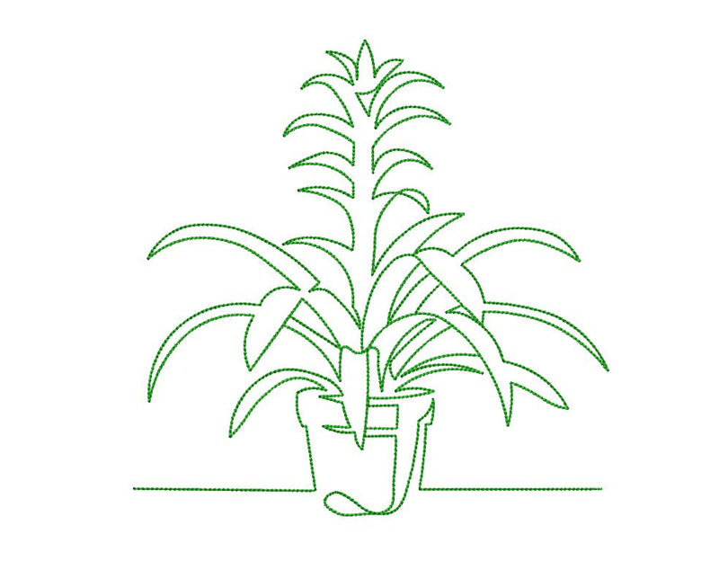Plant in a Pot #8 Machine Embroidery Design Embroidery/Applique DESIGNS Canada Embroidery 
