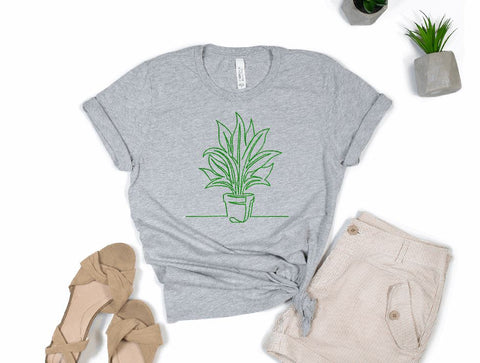 Plant in a Pot, Flower in a Pot One line Machine Embroidery Design (7) Embroidery/Applique DESIGNS Angie 