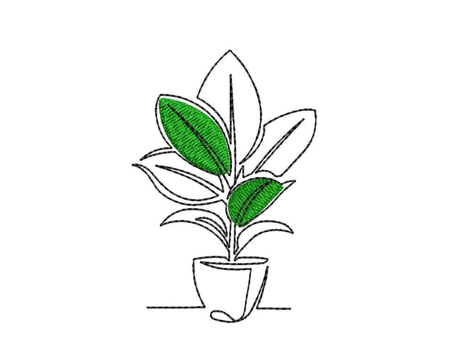 Plant in a Pot Machine Embroidery Design Embroidery/Applique DESIGNS Angie 