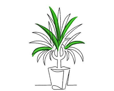 Plant in a Pot Machine Embroidery Design Embroidery/Applique DESIGNS Canada Embroidery 