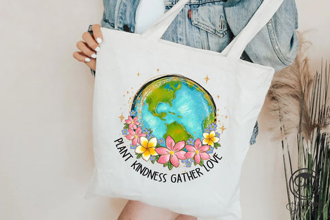Plant Kindness Gather Love Earth Png Sublimation Owlsome.Designs 