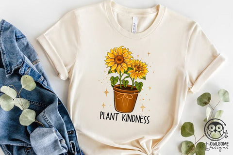 Plant Kindness Sunflower Png Sublimation Sublimation Owlsome.Designs 