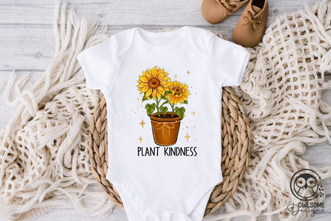 Plant Kindness Sunflower Png Sublimation Sublimation Owlsome.Designs 