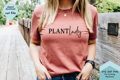 Plant Lady SVG Cut File - Gardener SVG Lettershapes 