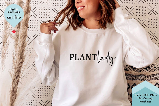 Plant Lady SVG Cut File - Gardener SVG Lettershapes 