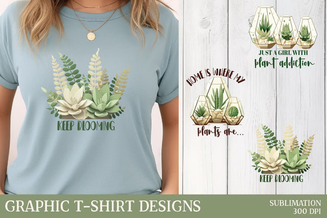 Plant Lover Graphic T-shirt Design Sublimation Petunia Digital Design 