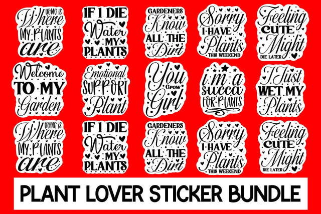 Plant Lover Sticker Bundle, Plant Lover Svg Bundle SVG designmaster24 