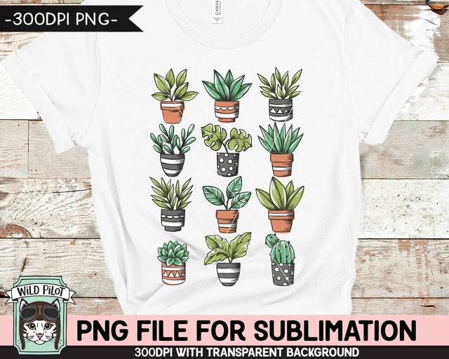 Plant Lover SUBLIMATION design PNG, Plants PNG sublimation file, Plants sublimation, Potted plants png file, Succulent png, Cactus png, Monstera png Sublimation Wild Pilot 