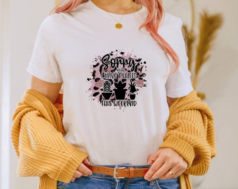 Plant Lover Sublimation Designs, 6 Plant Lover PNG Files, Crazy Plant Lady PNG, Sorry I Have Plants This Weekend PNG, Plants Are My Therapy PNG Sublimation HappyDesignStudio 