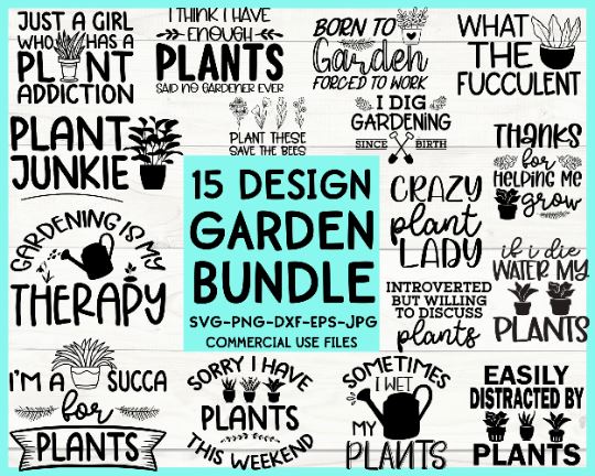 Plant Lover SVG Bundle | Gardening Svg | Crazy Plant Lady Svg | Houseplant Svg SVG She Shed Craft Store 