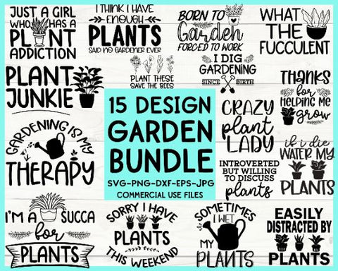 Plant Lover SVG Bundle | Gardening Svg | Crazy Plant Lady Svg | Houseplant Svg SVG She Shed Craft Store 
