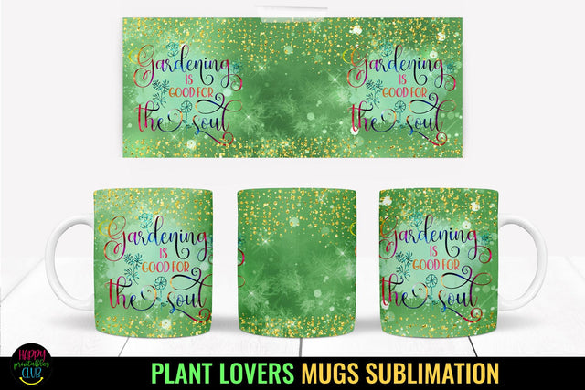 Plant Lovers Mug Sublimation I Gardening Mugs PNG I Mug PNG Sublimation Happy Printables Club 