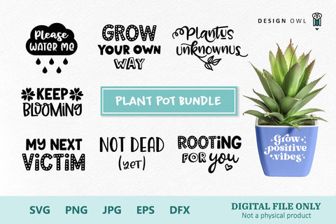 Plant Pot SVG Bundle - SVG Files SVG Design Owl 