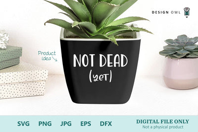 Plant Pot SVG File - Not Dead SVG Design Owl 