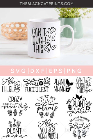 Plant Quotes Bundle | Funny Plant svg SVG TheBlackCatPrints 