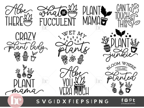 Plant Quotes Bundle | Funny Plant svg SVG TheBlackCatPrints 