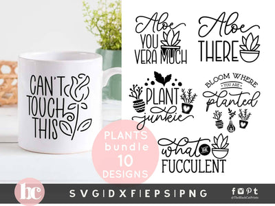 Plant Quotes Bundle | Funny Plant svg SVG TheBlackCatPrints 